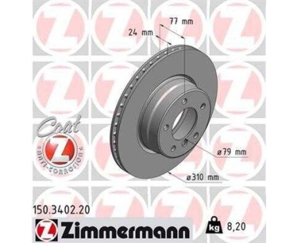 BMW E60 E61 Ön Fren Diski Takım 150340220