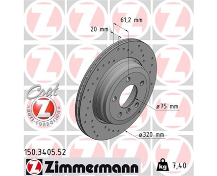 BMW E60 E61 E63 E64 Arka Fren Diski Takım Spor Tip 150340552
