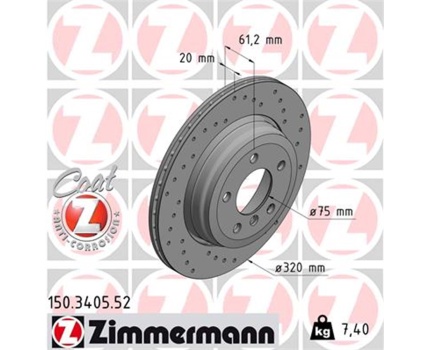 BMW E60 E61 E63 E64 Arka Fren Diski Takım Spor Tip 150340552