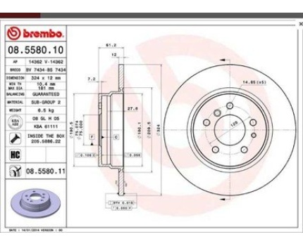 BMW E38 Arka Fren Diski Takım 08558010