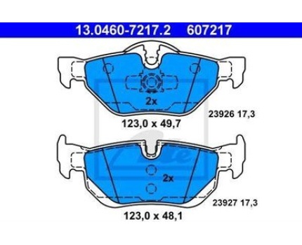 BMW E81 E82 E84 E87 E88 E90 E91 E92 E93 Arka Fren Balatası 13046072172