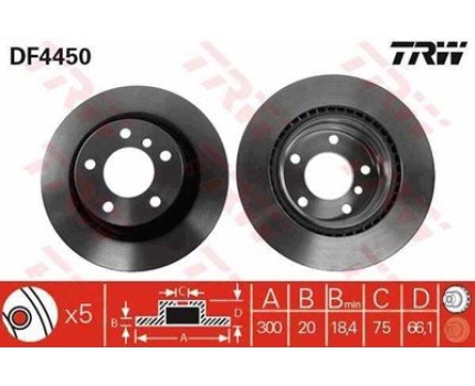 BMW E81 E82 E87 E88 E90 E91 E92 E93 F20 F21 F22 F23 F30 F31 F32 F36 Arka Fren Diski Havalı Takım DF4450