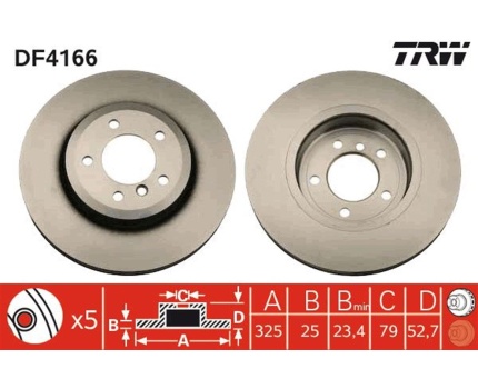 BMW E46 E85 E86 330 Ön Fren Diski Havalı Takım DF4166