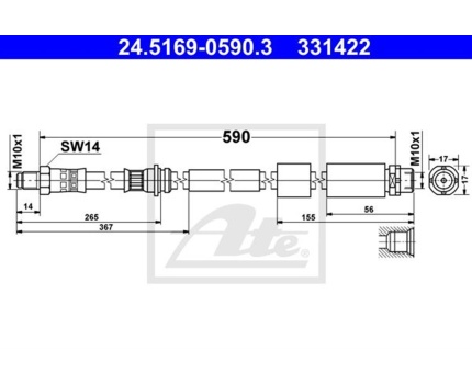 BMW F20 F21 F22 F23 F30 F31 F32 F33 F34 F36 Ön Fren Hortumu 24516905903