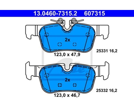 BMW MINI F39 F40 F45 F46 F48 F54 F60 Arka Fren Balatası 13046073152