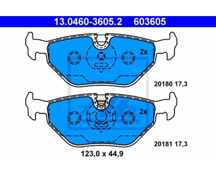 BMW E36 E46 E85 E86 Arka Fren Balatası 13046036052