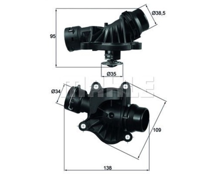 BMW M47N M47N2 M57N M57N2 Termostat TI23488