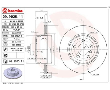 BMW E70 E71 F15 F16 Arka Fren Diski Takım 09992511