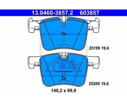 BMW F20 F21 F22 F23 F25 F26 F30 F31 F32 F33 F34 F36 Ön Fren Balatası 13046038572