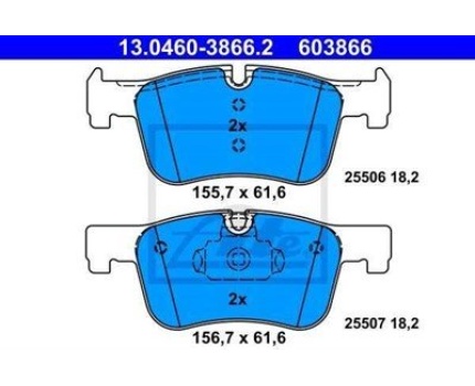 BMW F20 F21 F30 F31 F32 F33 F34 F36 Ön Fren Balatası 13046038662