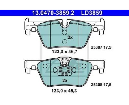 BMW F20 F21 F22 F23 F30 F31 F32 F33 F34 F36 Arka Fren Balatası Seramik 13047038592