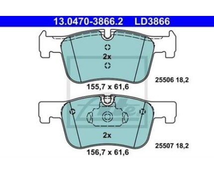 BMW F20 F21 F30 F31 F32 F33 F34 F36 Ön Fren Balatası Seramik 13047038662