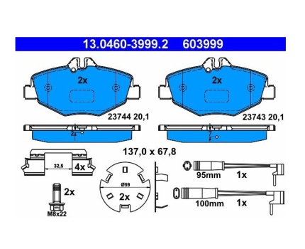 Mercedes Benz W211 Ön Fren Balatası 13046039992