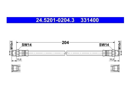 BMW E30 E32 E34 E36 Compact Arka Fren Hortumu 83620402003