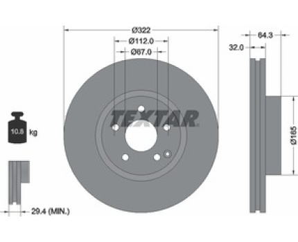 Mercedes Benz A207 C204 C207 R172 S212 W204 W212 Ön Fren Diski Takım 92163500