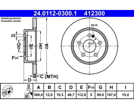 Mercedes Benz W205 Arka Fren Diski Takım 24011203001