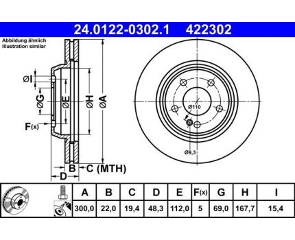 Mercedes Benz C257 W205 W213 Arka Fren Diski Takım 24012203021