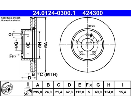 Mercedes Benz W205 Ön Fren Diski Takım 24012403001