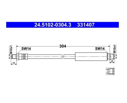 BMW E30 Ön, E60 E61 E63 E64 E65 E66 Arka Fren Hortumu 24510203043