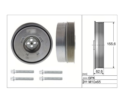 BMW MİNİ F39 F45 F46 F55 F56 F57 F60 B36 B38 Krank Kasnağı (Titreşim Damperi) 544050120