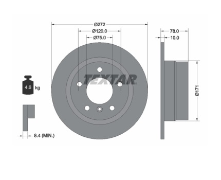 BMW E36 Compact Arka Fren Diski 92072303