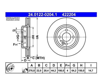 MINI R50 R52 R53 Ön Fren Diski Takım 24012202041