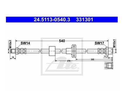 Mercedes Benz W140 Ön Fren Hortumu 83615405363