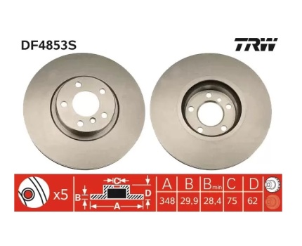 BMW E70 E71 F15 F16 Ön Fren Diski Takım DF4853S