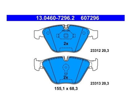 BMW E60 E61 E63 E64 E65 E66 E84 E89 E90 E91 E92 E93 Ön Fren Balatası 13046072962