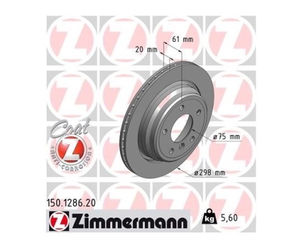 BMW E39 528i 530i/d 540i Arka Fren Diski Havalı 150128620