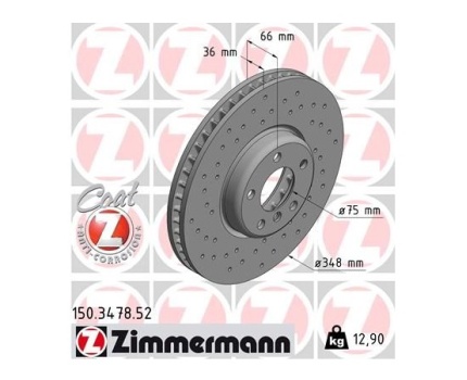 BMW F01 F02 F06 F07 F10 F11 F12 F13 Ön Fren Diski Spor Tip Delikli Sol 150347852