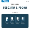 A6Q 22.5W Usb 3.0 ve 20W Type-C Çıkışlı 10.000 mAh PD Powerbank - Beyaz