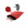 Elekli Kedi Tuvalet Önü Paspası - Kırmızı