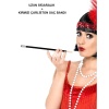 1920&amp;#39;ler 1990&amp;#39;lar Gatsby Kadın Aksesuar Seti – Kırmızı Charleston Saç Bandı ve Sigaralık