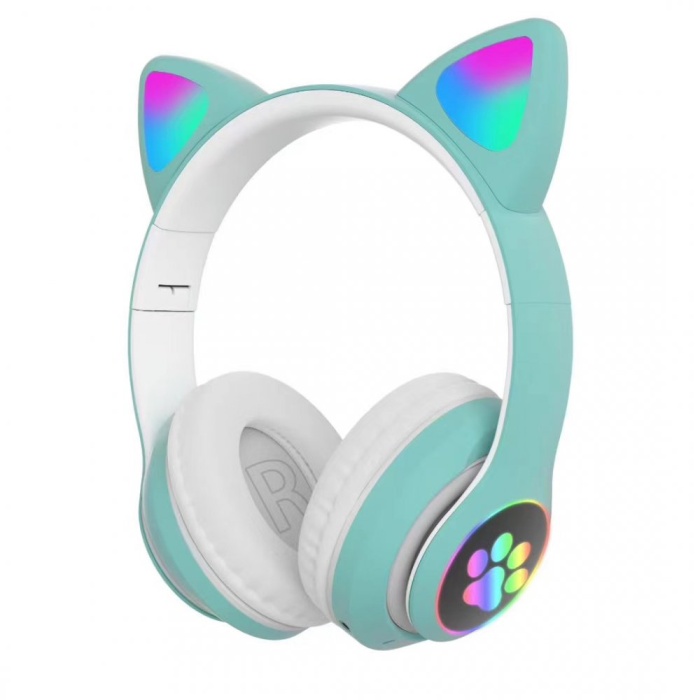 STN28 Kablosuz Kedi Kulaklık - Yeşil