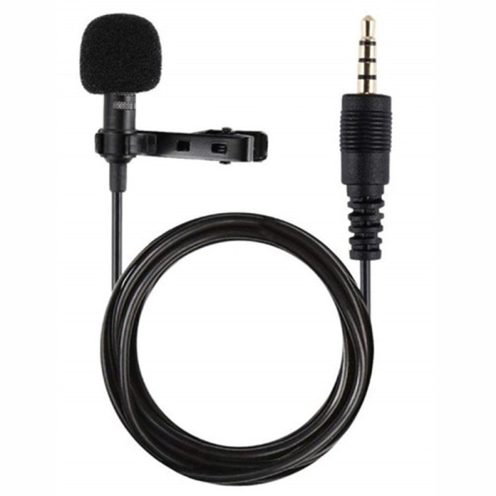 3.5mm Jak 1.5 Metre Kulaklık Bağlayıcılı Mikrofon - Siyah