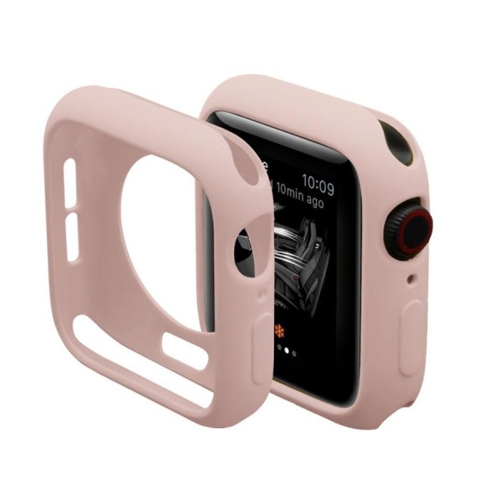 Apple Watch 40mm Silikon Alt Kasa - Pudra