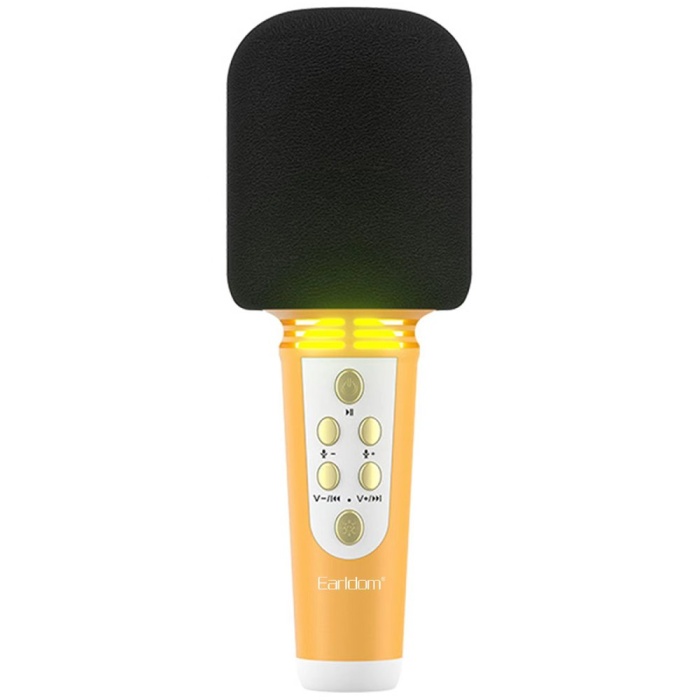 Earldom MC6 Led Işıklı Karaoke Mikrofon - Siyah