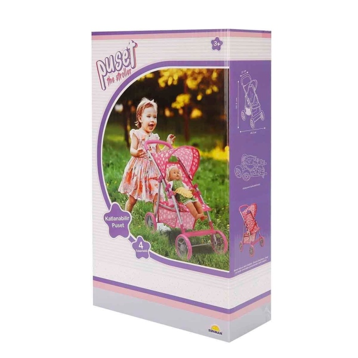 0664 Puantiyeli 4 Tekerlekli Puset -Sunman