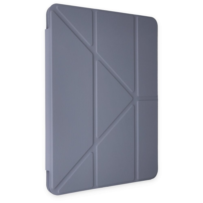 iPad Pro 12.9 (2020) Kılıf Kalemlikli Hugo Tablet Kılıfı - Lila