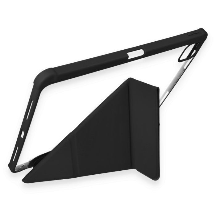 iPad Pro 12.9 (2018) Kılıf Kalemlikli Hugo Tablet Kılıfı - Siyah