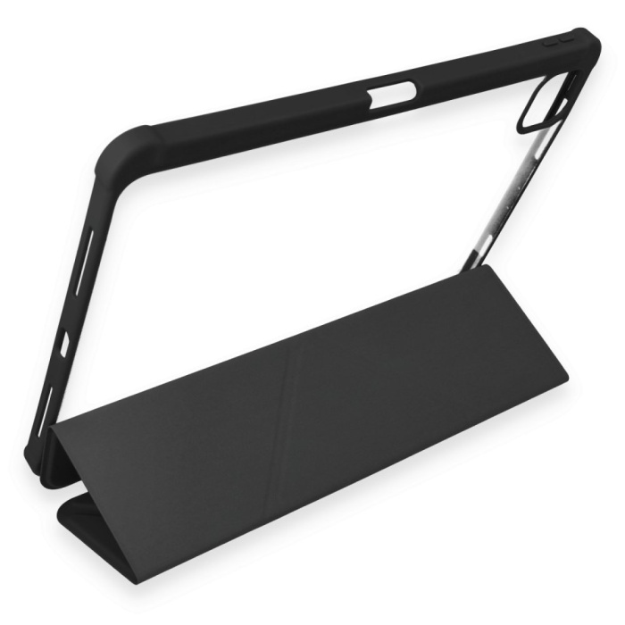 iPad Pro 12.9 (2018) Kılıf Kalemlikli Hugo Tablet Kılıfı - Siyah