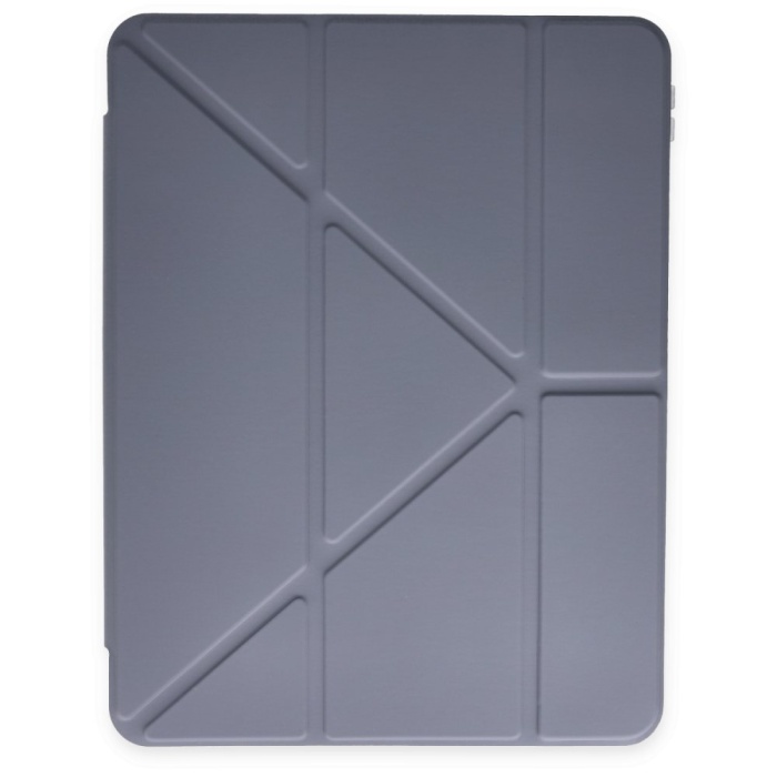 iPad Pro 12.9 (2021) Kılıf Kalemlikli Hugo Tablet Kılıfı - Lila
