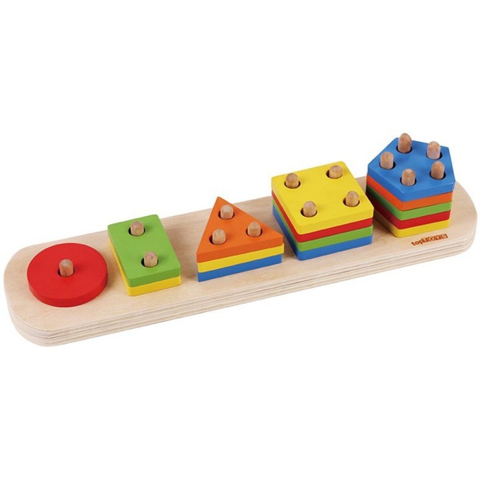 1013-SKC Chiva, Beşgenli Geometik Şekiller - Ahşap