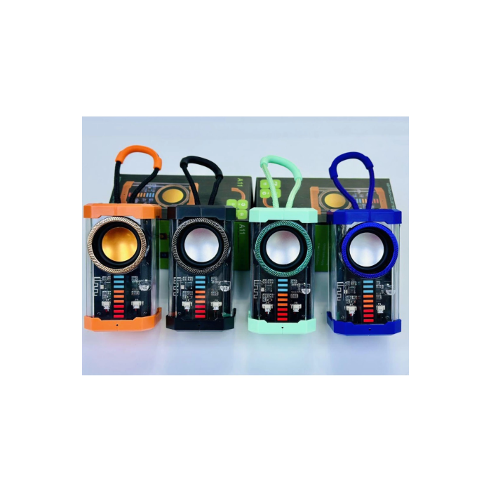 Şeffaf Mecha Müzik Tws Stereo Rgb Ritim İşıklı Hoparlör Kablosuz Bluetooth 5.0 Taşınabilir Hoparlör A11