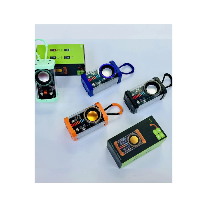 Şeffaf Mecha Müzik Tws Stereo Rgb Ritim İşıklı Hoparlör Kablosuz Bluetooth 5.0 Taşınabilir Hoparlör A11