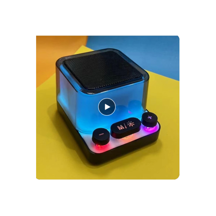 Rgb Işıklı Z6 Mini Ses Bombası Radyolu Usb Sd Girişli Yeni Şeffaf Klavye Tuşlu Hoparlör