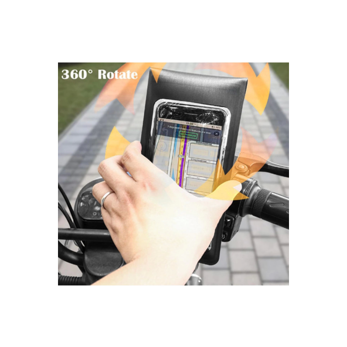 Motosiklet Bisiklet 360° Döndürülebilir Su Geçirmez Telefon Kılıfı Telefon Tutucu 4’’-7.2 İnç