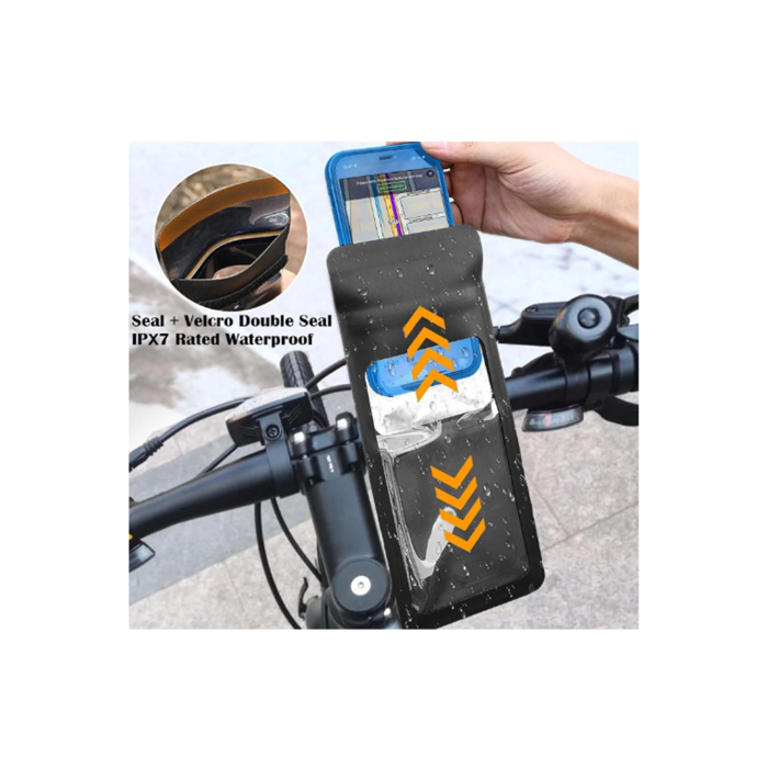 Motosiklet Bisiklet 360° Döndürülebilir Su Geçirmez Telefon Kılıfı Telefon Tutucu 4’’-7.2 İnç