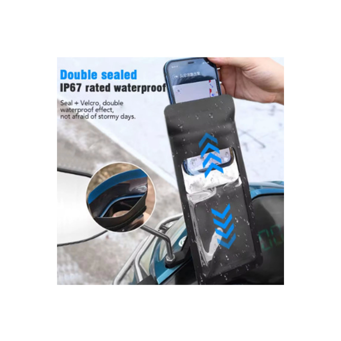 Motosiklet 360° Döndürülebilir Su Geçirmez Telefon Kılıfı Telefon Tutucu 4’’-7.2 İnç